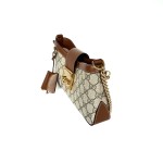 古驰 Padlock 系列小号 GG Supreme 帆布斜挎包